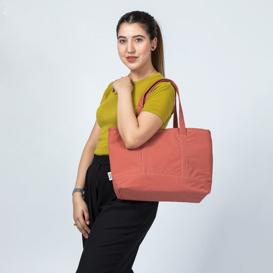 Blush Breeze Tote – Waterproof Shoulder & College Bag for Girls