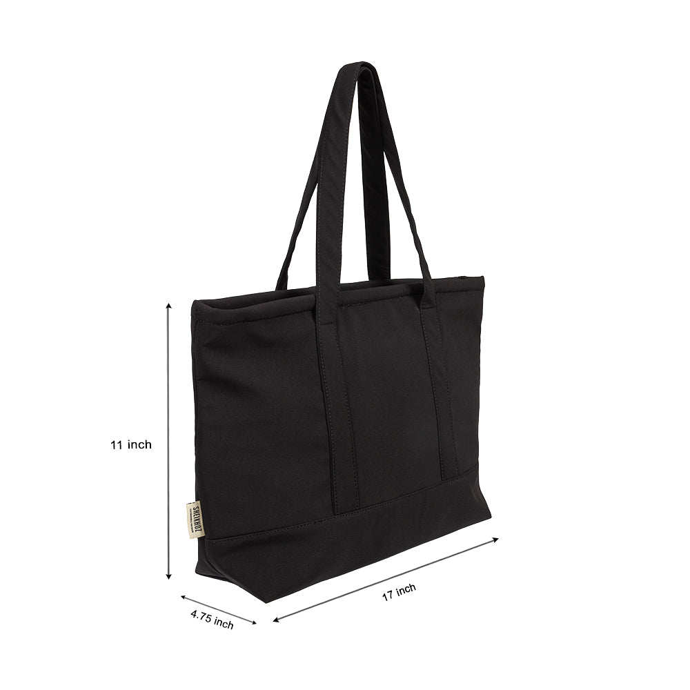 Ink Black Charm Tote β Stylishly Strong, Perfect for College Life