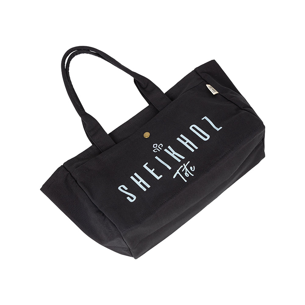 Black Striped Canvas Tote Bag – Stylish & Versatile