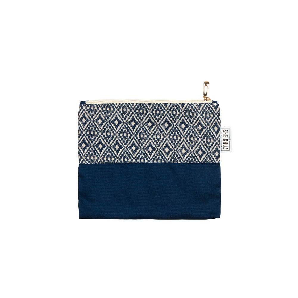 Blue Argyle Cosmetic Pouch – Cotton Charm