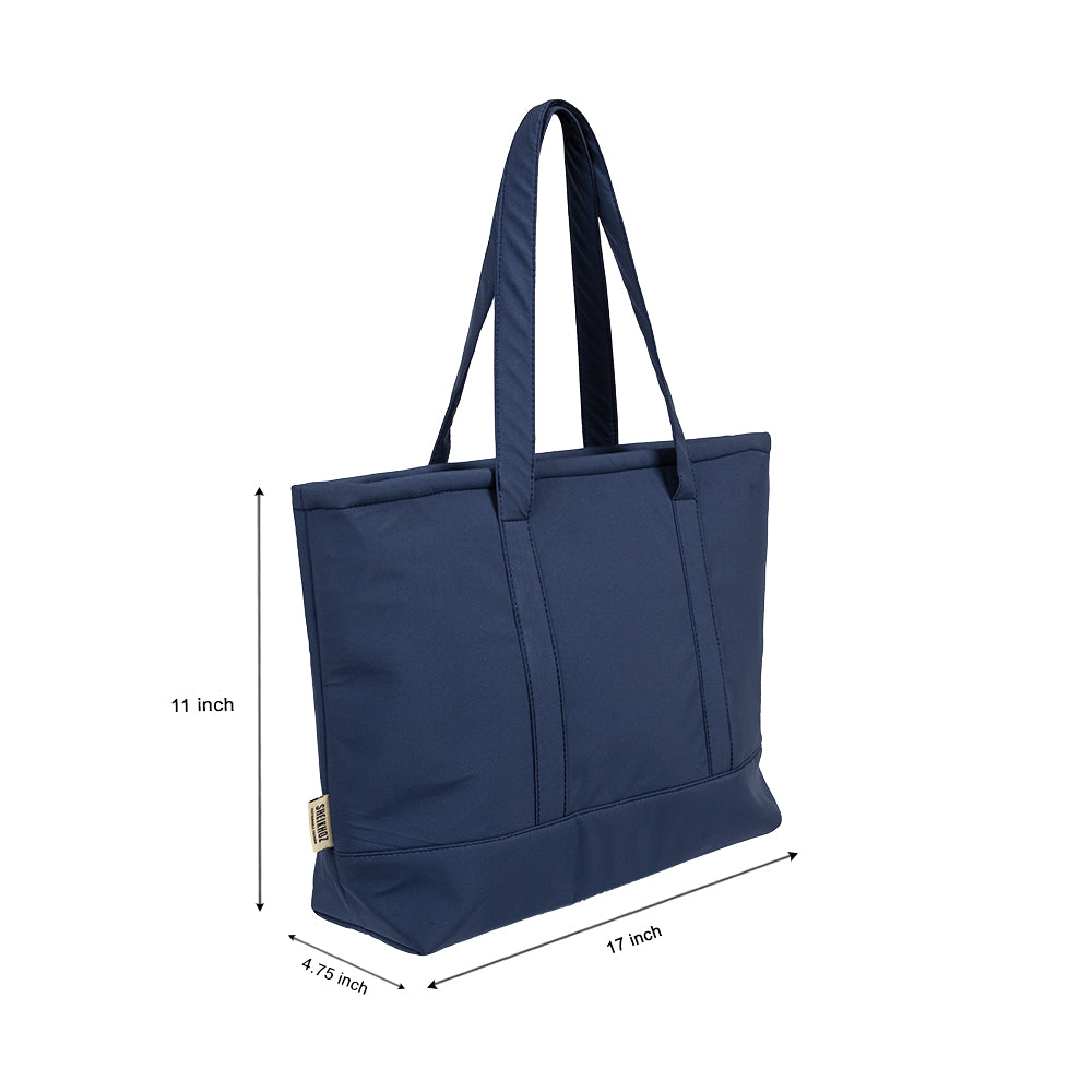 Ocean Mist Blue Tote – Waterproof Shoulder & College Bag for Girls