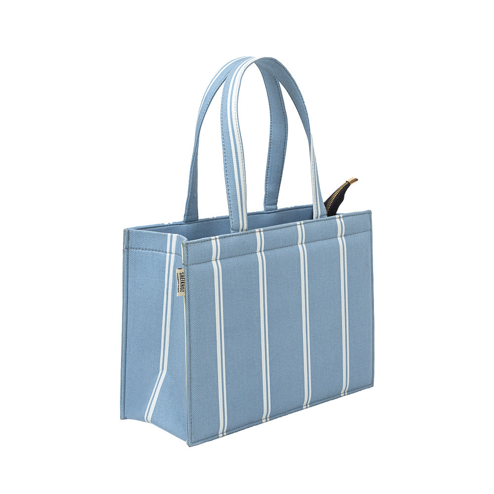 Coastal Blue Striped Tote – Summer Essential