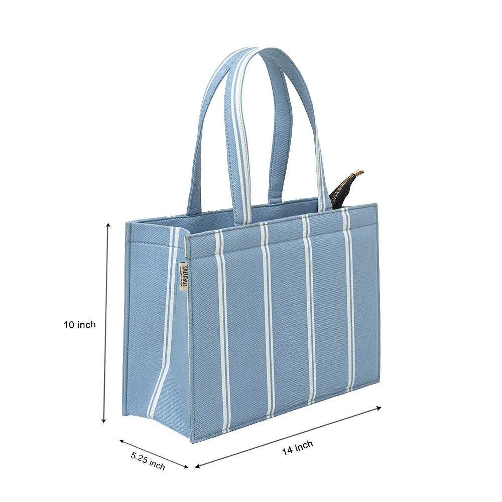 Coastal Blue Striped Tote – Summer Essential