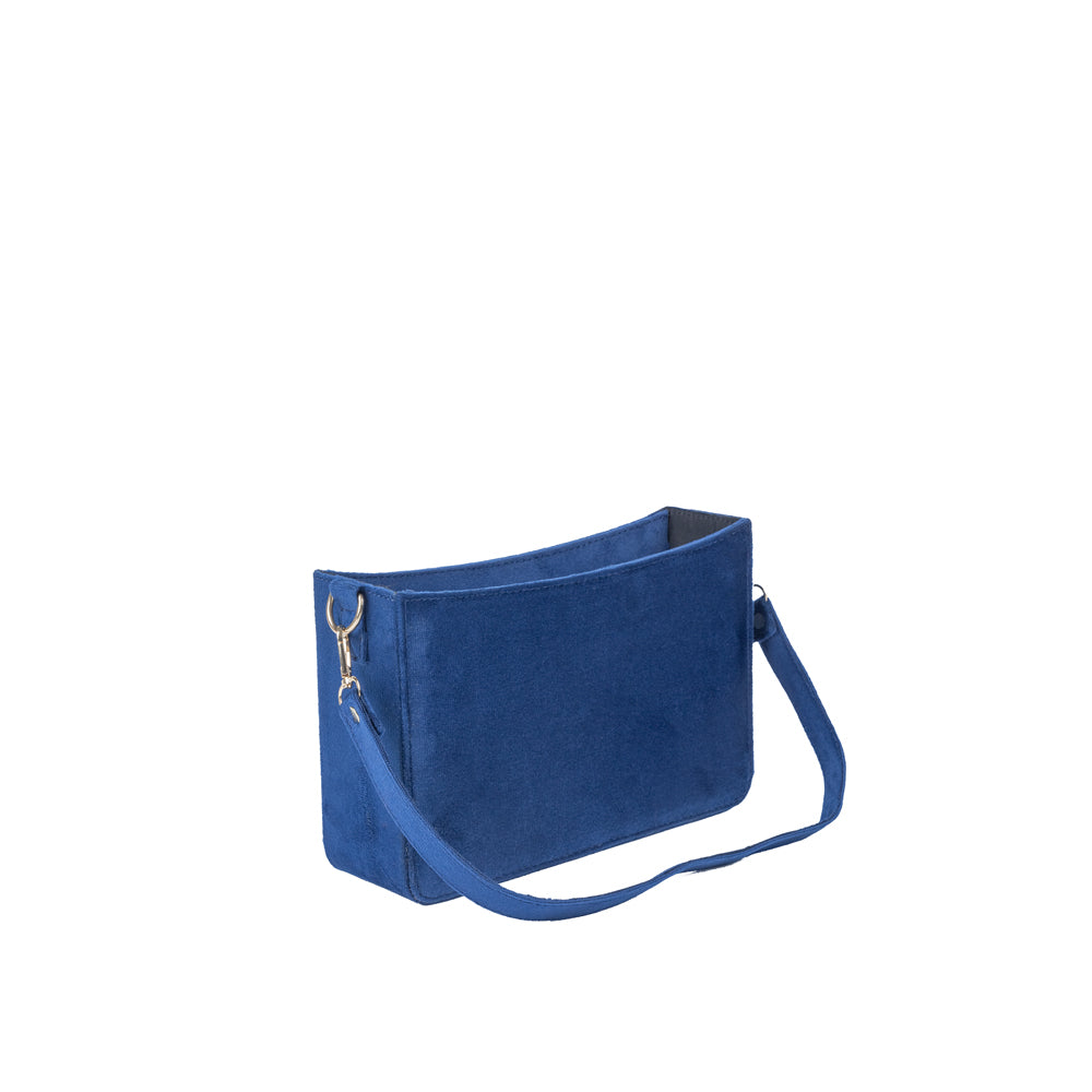 Classic Mini Royal Blue Velvet Tote Bag – Sustainable and Stylish Handbag