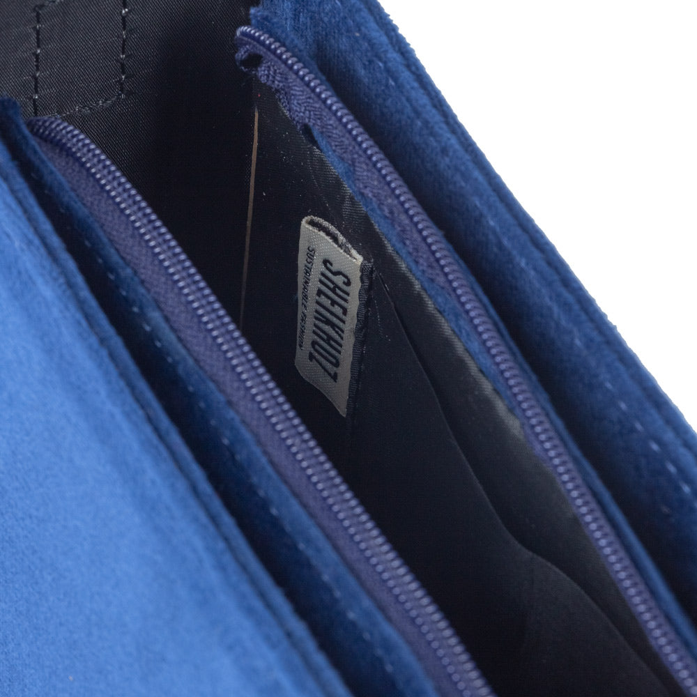 Classic Mini Royal Blue Velvet Tote Bag – Sustainable and Stylish Handbag