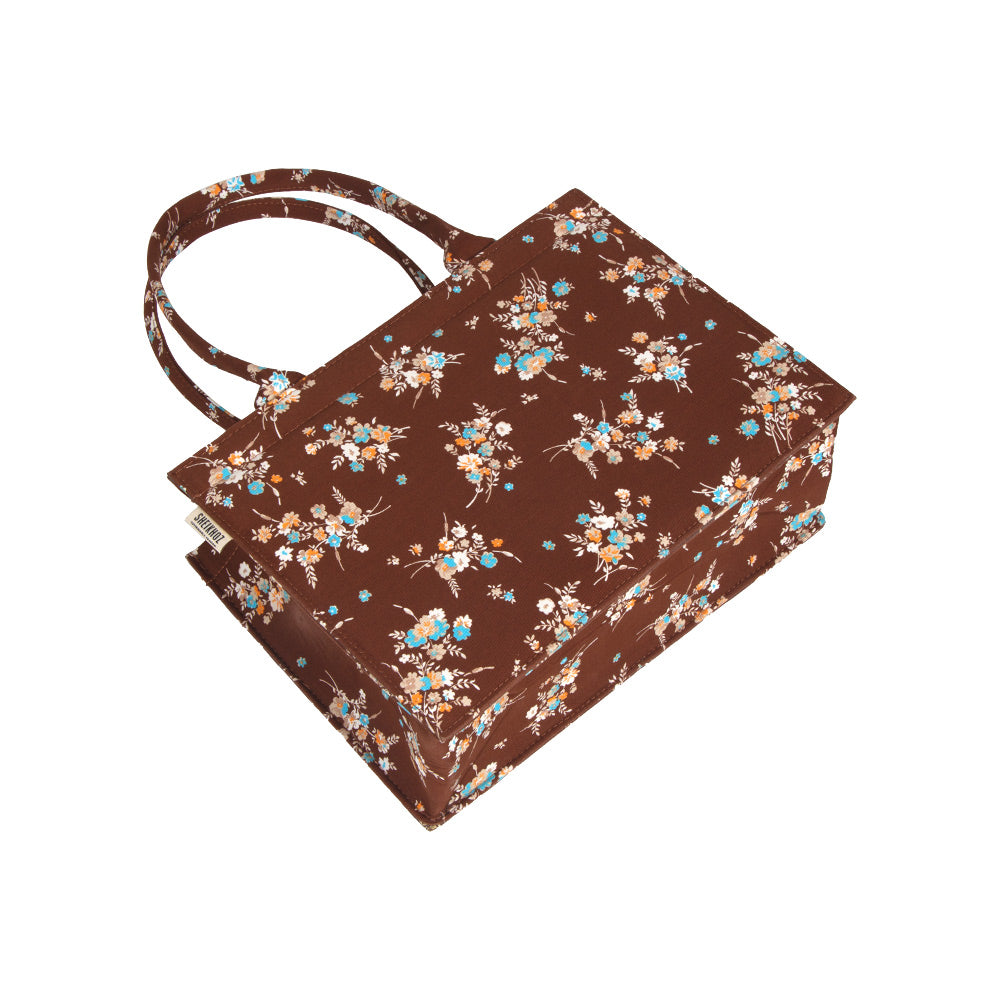 Bloom Craft Brown Floral Tote β Everyday Elegance