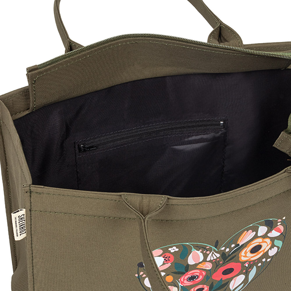Emerald Heart Charm Tote – Eco-Chic Statement Handbag
