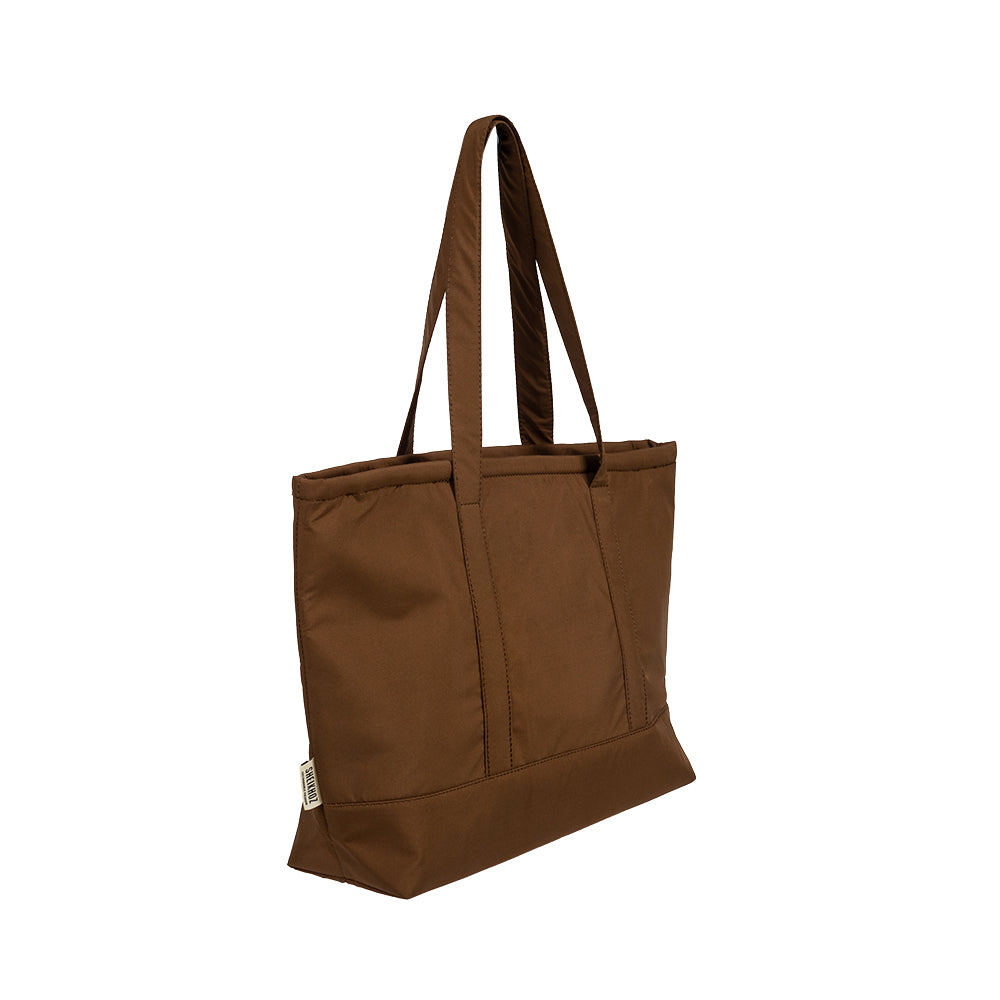 Mocha Breeze Brown Tote – Waterproof Shoulder & College Bag for Girls