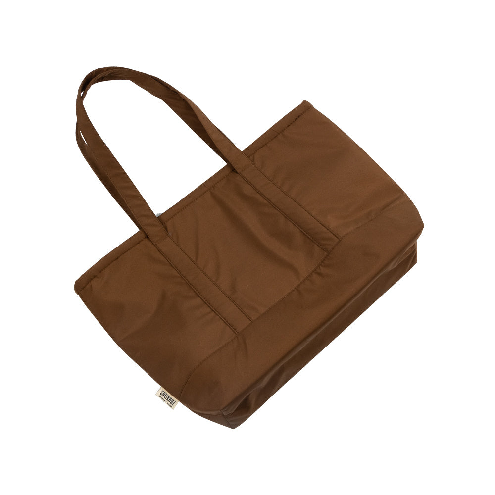 Mocha Breeze Brown Tote – Waterproof Shoulder & College Bag for Girls