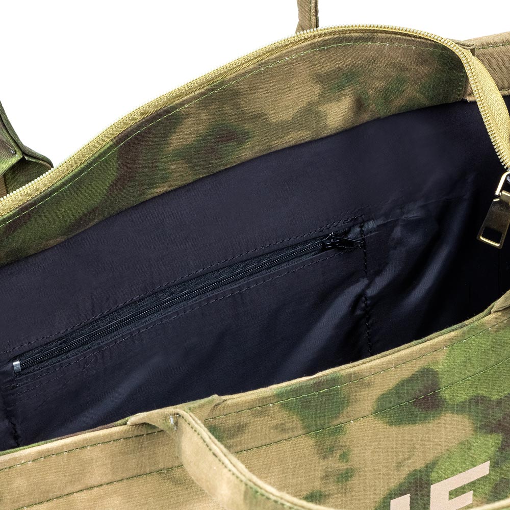 The Tote Bag Beige – Army Green Camo Canvas Bag