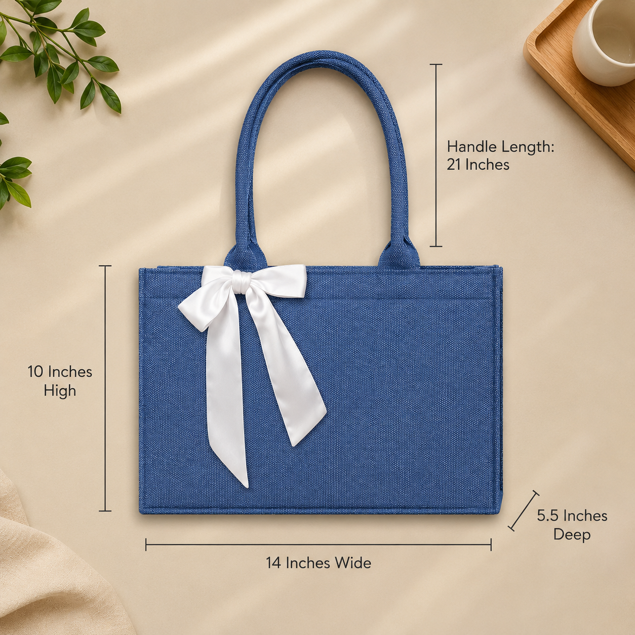 Fresh Blue With White Tissue Knot
