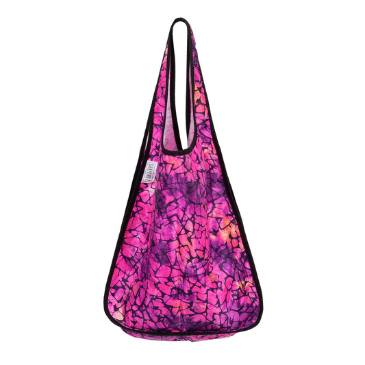 Pop Tote - Pink Printed Tote with Piping
