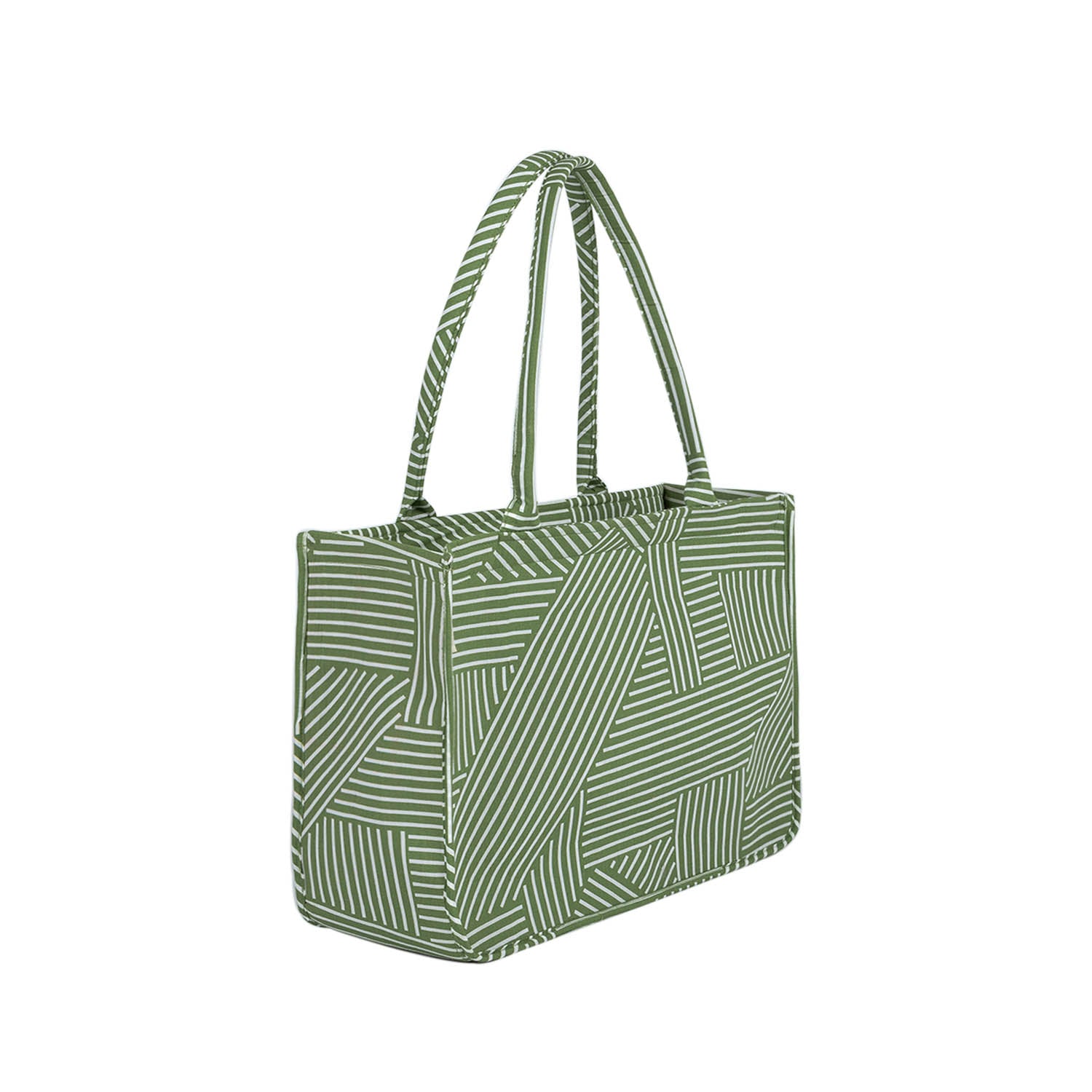 Medium Mimi - Green Printed Tote Bag
