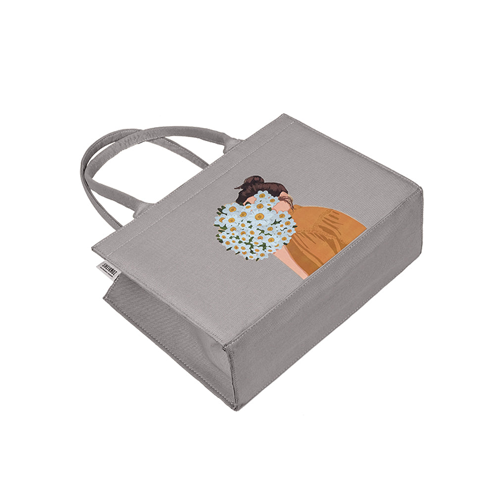 Mimi Girl Corsage Tote - Moonlight Grey