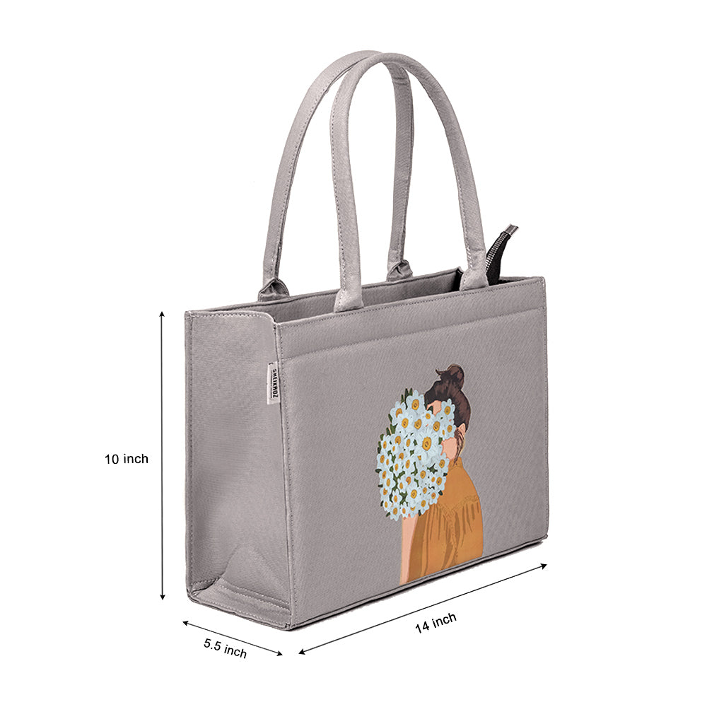 Mimi Girl Corsage Tote - Moonlight Grey