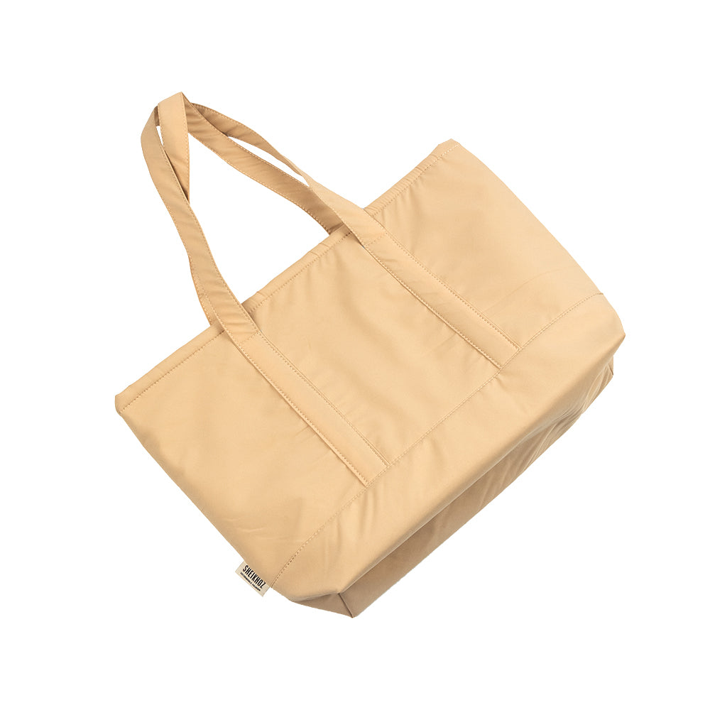Sandy Nude Tote β Waterproof Shoulder & College Bag for Girls