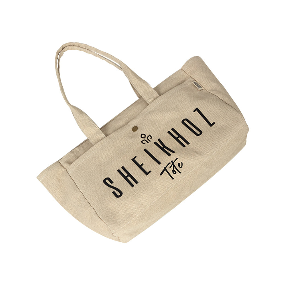 Off-white Striped Canvas Tote Bag – Casual Handbag