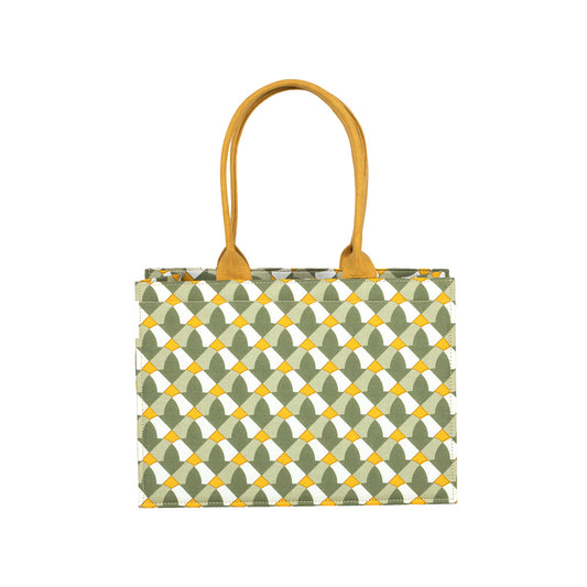 Olive Grove Tote with Mustard Handle - Classic Edition