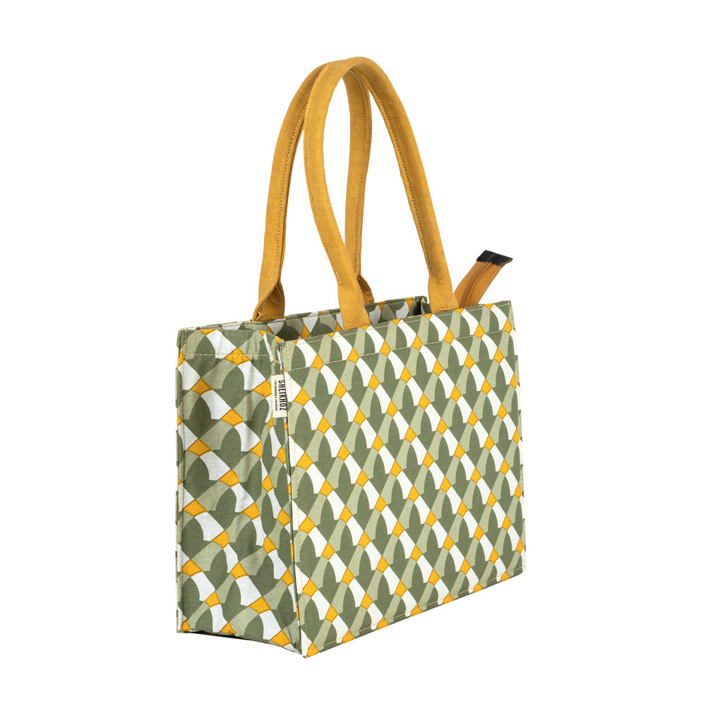 Olive Grove Tote with Mustard Handle - Classic Edition