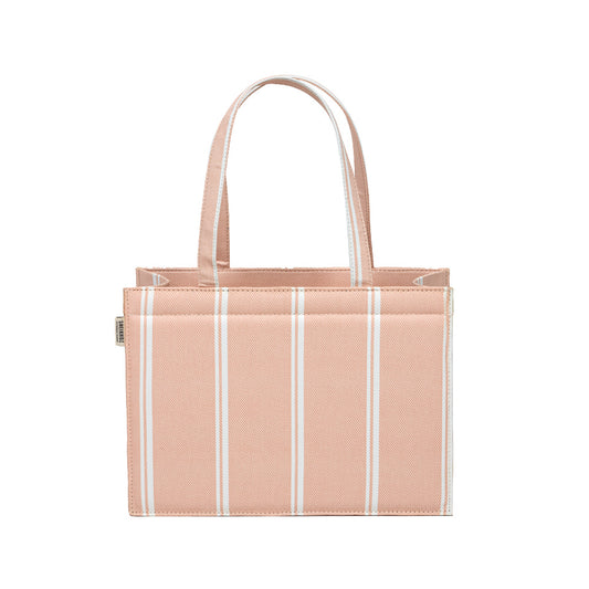 Peach Blush Striped Tote – Soft & Stylish Summer Vibes