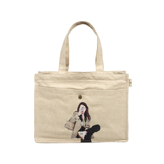 Offwhite Selfie Muse Soft Tote – Eco-Chic Statement Handbag