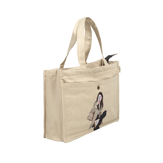 Offwhite Selfie Muse Soft Tote – Eco-Chic Statement Handbag