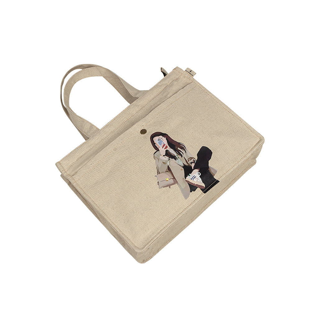 Offwhite Selfie Muse Soft Tote β Eco-Chic Statement Handbag