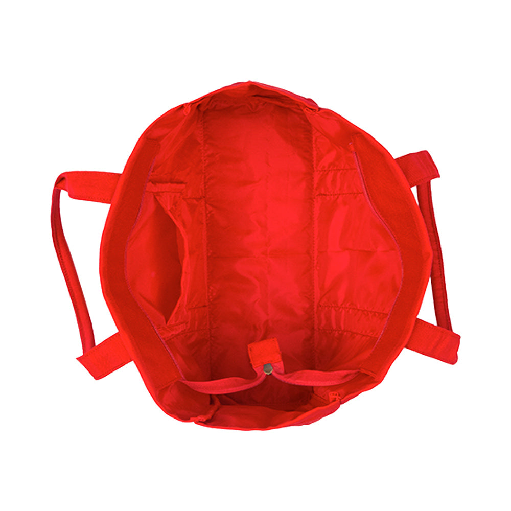 Red Striped Canvas Tote Bag – Casual Handbag