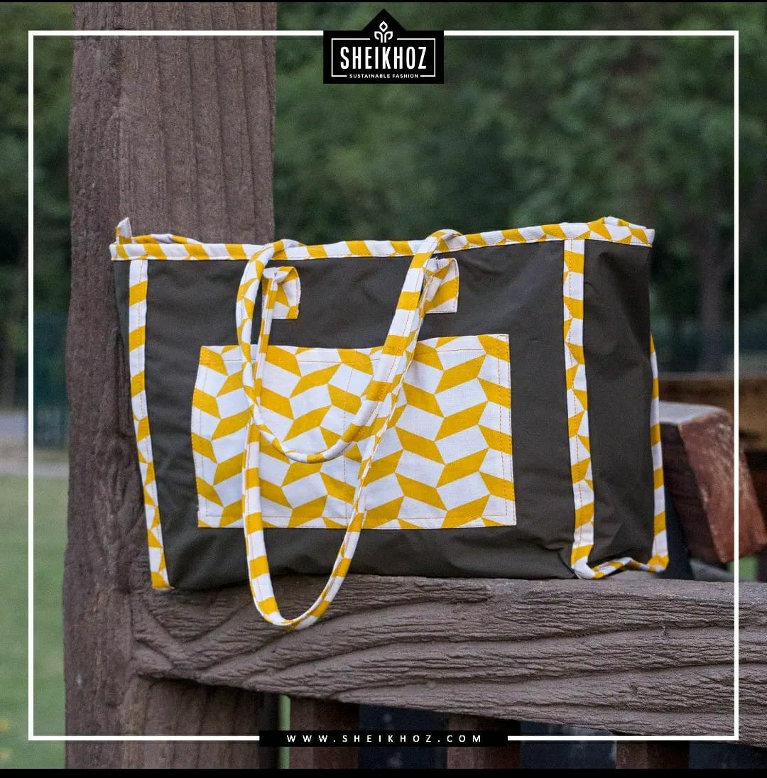 Lil Easy Mimi Bag - Olive with Yellow Piping Mimi Bag