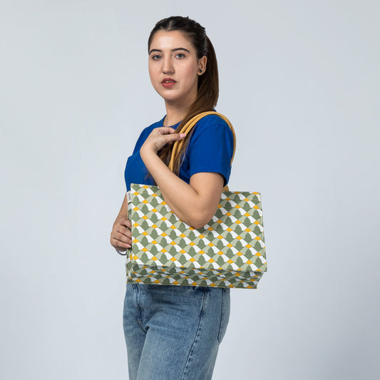Olive Grove Tote with Mustard Handle - Classic Edition