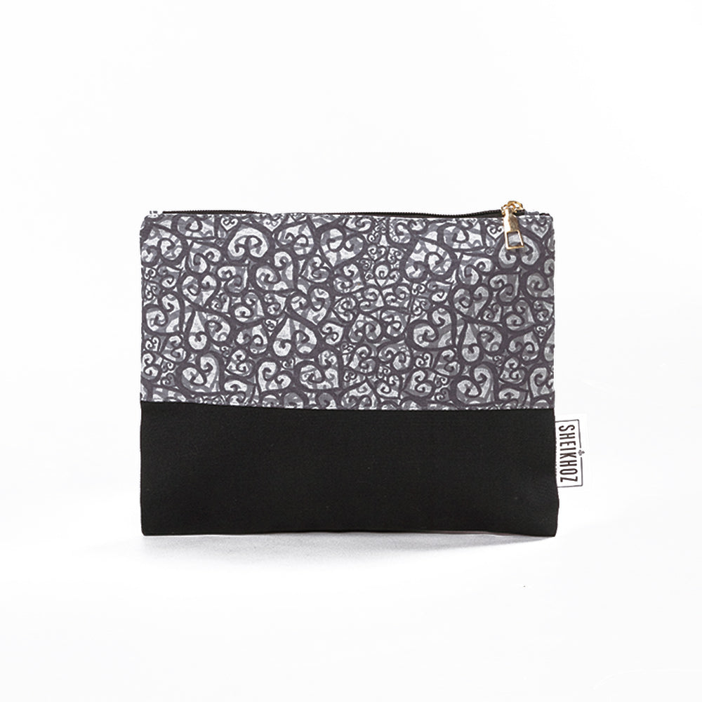 Monochrome Hearts Cotton Pouch – Art in Simplicity