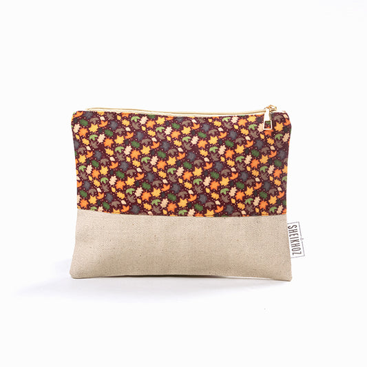 Autumn Whisper Cotton Pouch – Warm & Timeless Charm