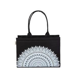 Black Mandala Grace Tote – Eco-Chic Statement Bag