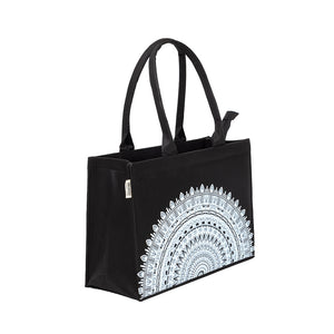 Black Mandala Grace Tote – Eco-Chic Statement Bag