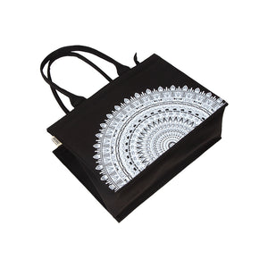 Black Mandala Grace Tote – Eco-Chic Statement Bag