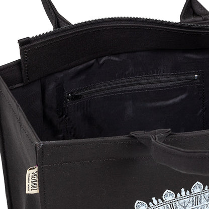 Black Mandala Grace Tote – Eco-Chic Statement Bag