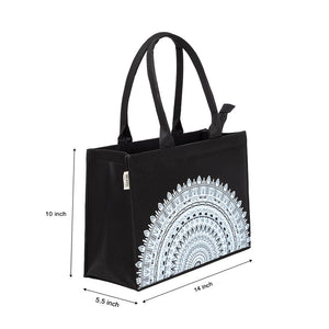 Black Mandala Grace Tote – Eco-Chic Statement Bag