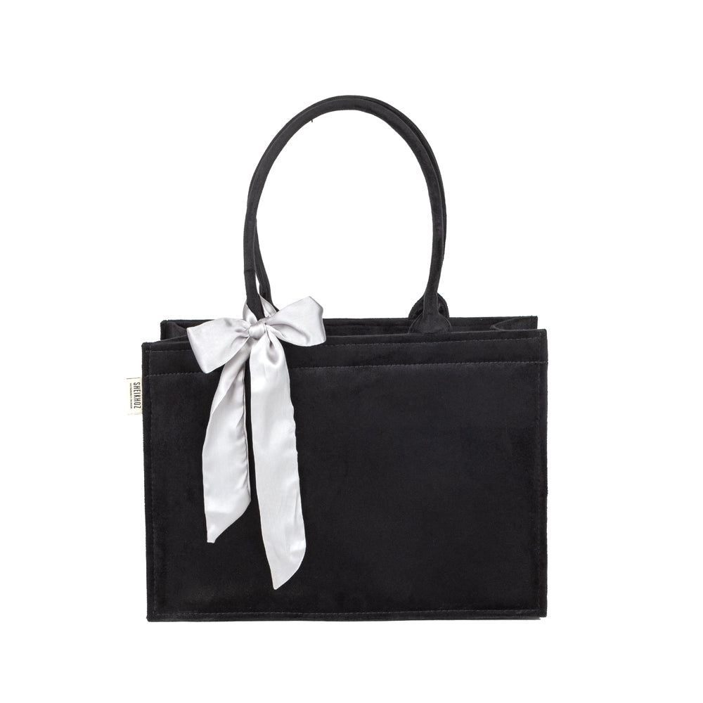 ★LE ABONNE★ VELVET TOTE MARION BAG_BLACK Designer fashion, Seoul-fully created | W Concept
