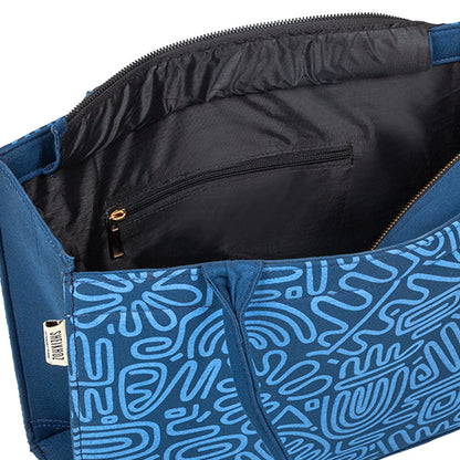Azure Doodle Dream Tote – Eco-Chic Statement Handbag