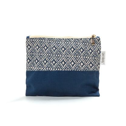 Blue Argyle Cosmetic Pouch – Cotton Charm