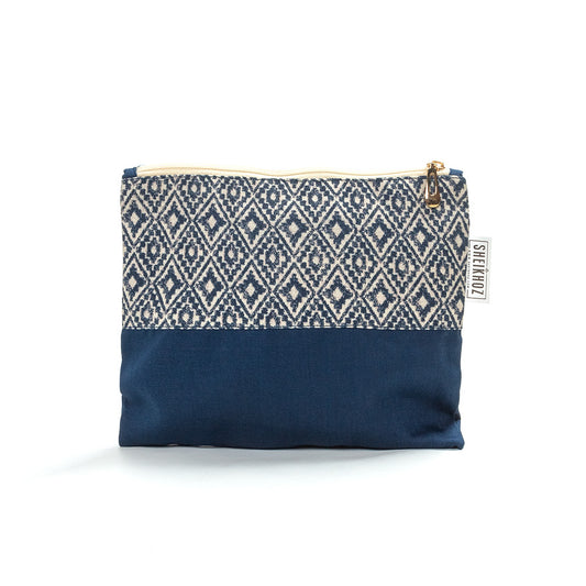 Blue Argyle Cosmetic Pouch – Cotton Charm