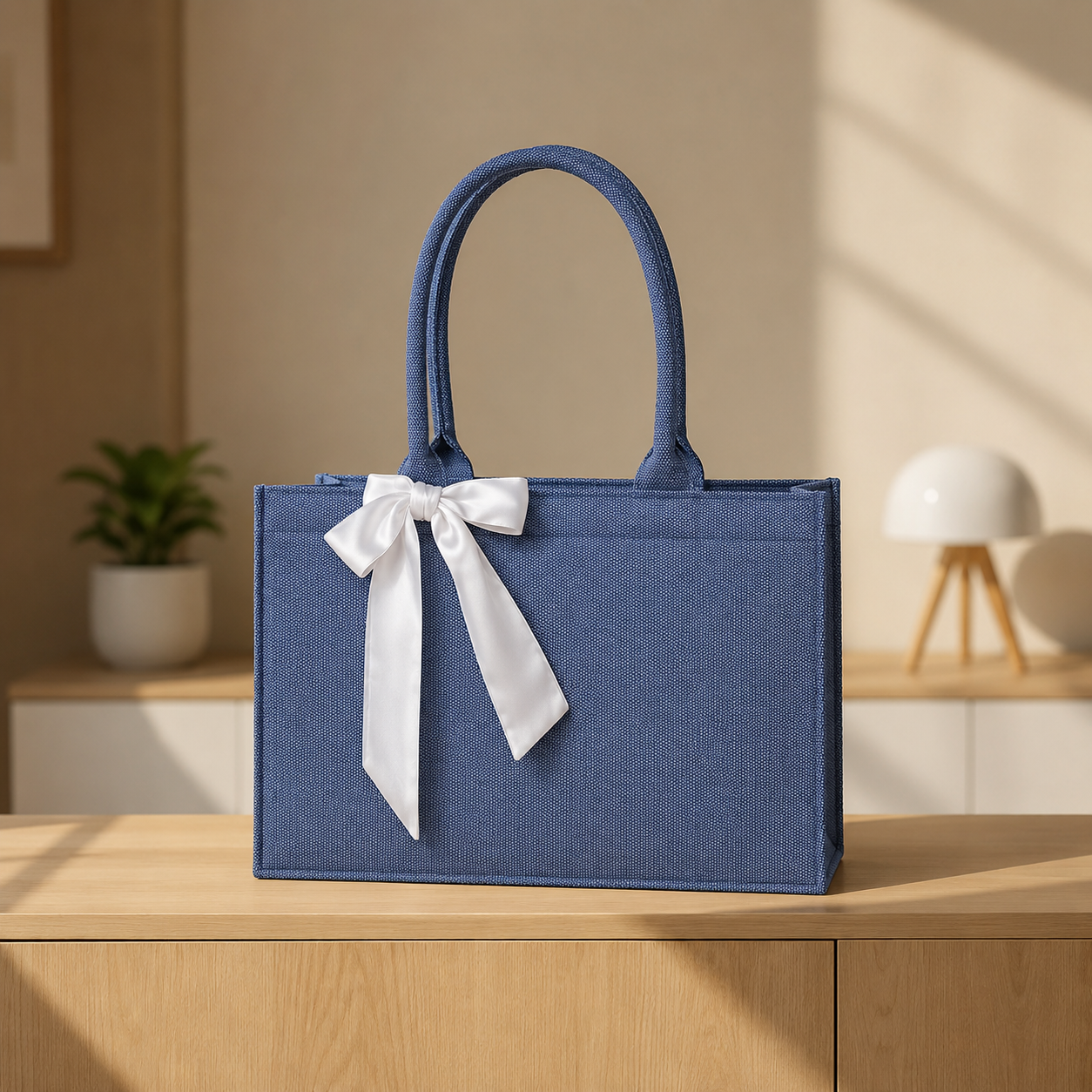 Fresh Blue With White Tissue Knot