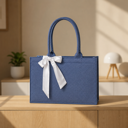 Fresh Blue With White Tissue Knot