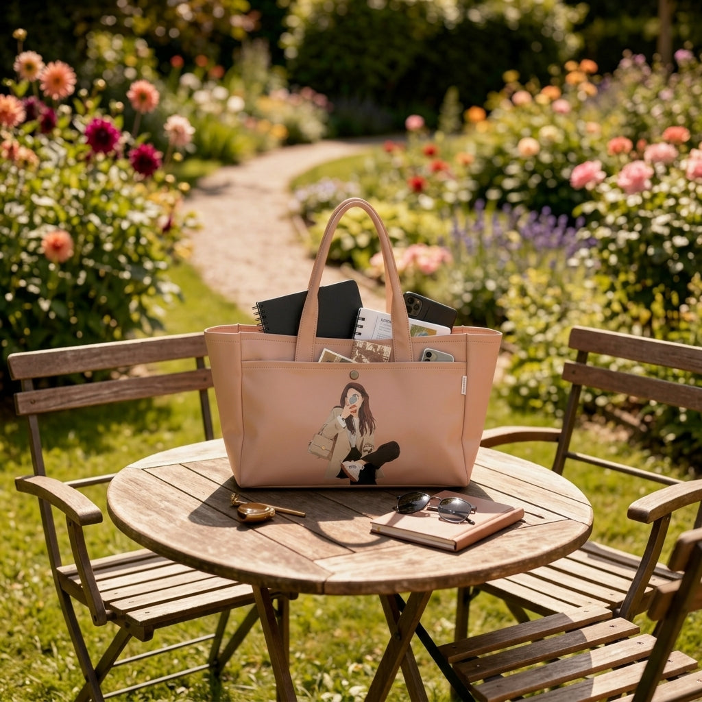 Blush Pink Printed Women’s Tote Bag