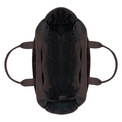 Rainbow Burst Dark Brown Canvas Tote