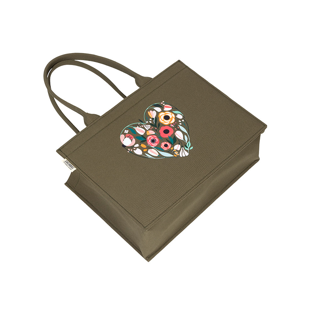 Emerald Heart Charm Tote – Eco-Chic Statement Handbag