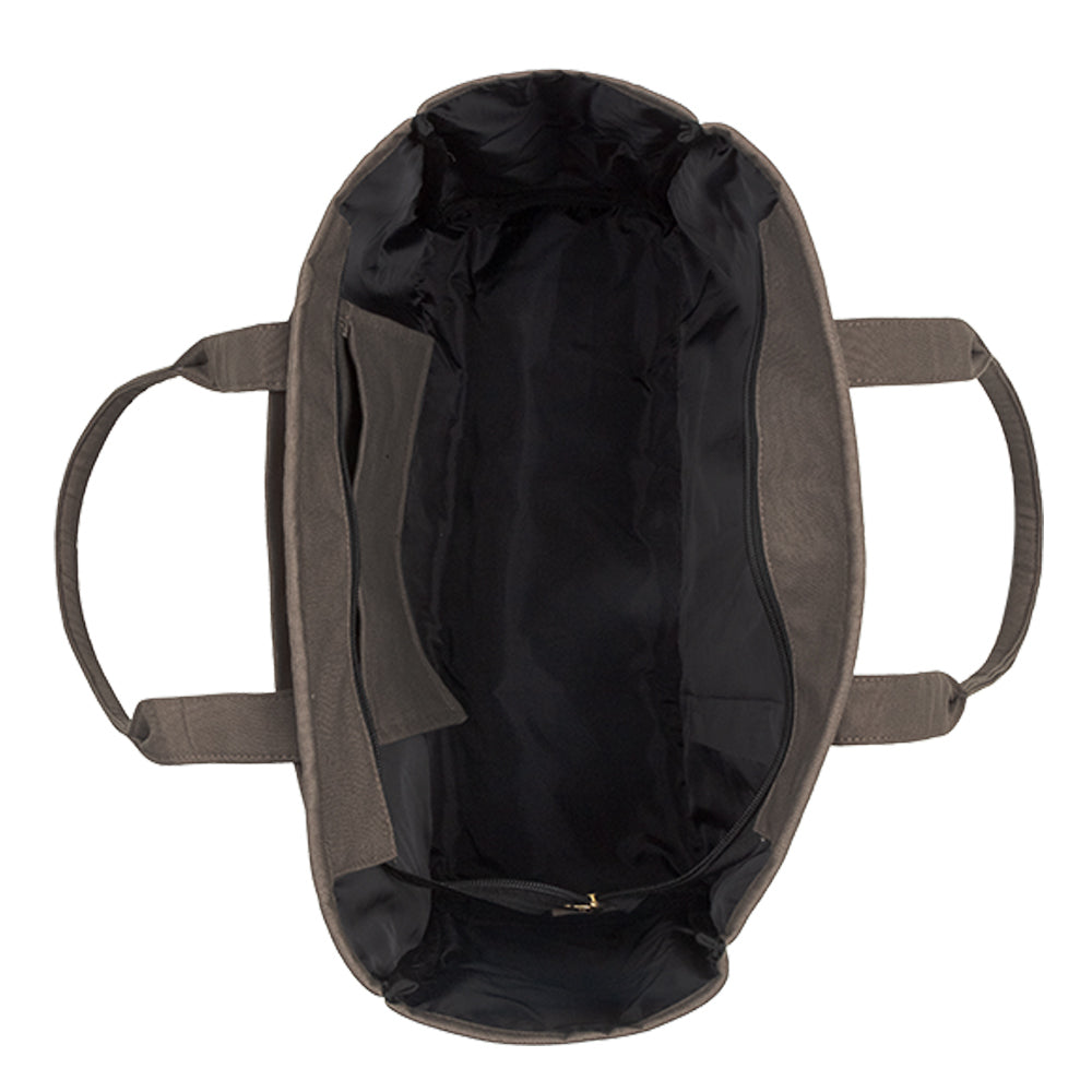 Grey Aesthetic Tote - Calm Cat Canvas Tote