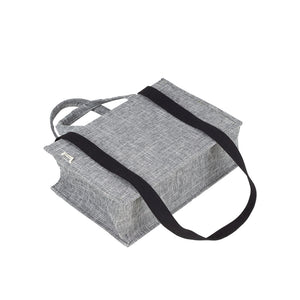 Canvas Bag - Grey Web Pattern with Detachable Strap