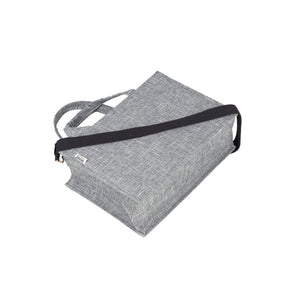 Canvas Bag - Grey Web Pattern with Detachable Strap