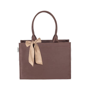 Brown Knotted Velvet Tote Bag – Eco-Friendly & Luxurious Hand Bag